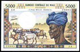 Mali P.14c 5000 Francs (1972-84) (1) 