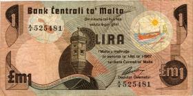 Malta P.34a 1 Lira 1967 (1979) (3) 
