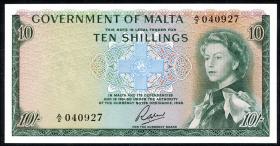 Malta P.25 10 Shillings (1963) (2) 
