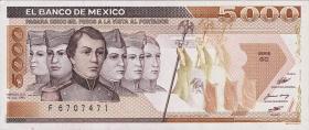 Mexiko / Mexico P.088a 5000 Pesos 1985 (1) 