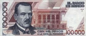 Mexiko / Mexico P.094a 100.000 Pesos 1988 (1) 