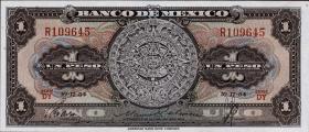 Mexiko / Mexico P.056a 1 Peso 1954 (1) 
