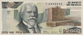 Mexiko / Mexico P.086c 2000 Pesos 1989 (1) 