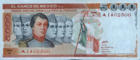 Mexiko / Mexico P.071 5000 Pesos 1980 (1) 