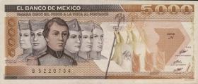 Mexiko / Mexico P.088b 5000 Pesos 1987 (1) 