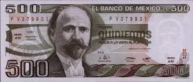 Mexiko / Mexico P.075a 500 Pesos 1981 (1) 
