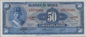 Mexiko / Mexico P.049u 50 Pesos 1972 (2) 
