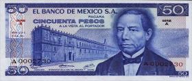Mexiko / Mexico P.065a 50 Pesos 1973 (1) 