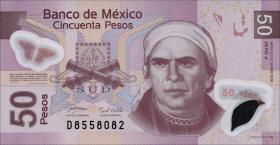 Mexiko / Mexico P.123j 50 Pesos 28.04.2008 Polymer (1) 