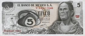 Mexiko / Mexico P.062c 5 Pesos 1972 (1) 