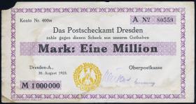 MG502.11 Postscheckamt Dresden 1 Million Mark 1923 (4) 
