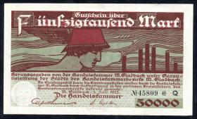 Notgeld Mönchengladbach 50.000 Mark 1923 (1/1-) 
