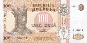 Moldawien / Moldova P.15a 100 Lei 1992 