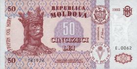 Moldawien / Moldova P.14a 50 Lei 1992 (1) 