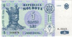 Moldawien / Moldova P.09c 5 Lei 1999 (1) 