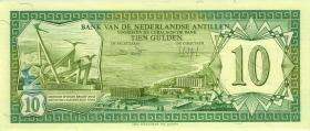 Niederl. Antillen / Netherlands Antilles P.16b 10 Gulden 1984 (1) 