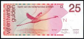 Niederl. Antillen / Netherlands Antilles P.24a 25 Gulden 1986 (1) 