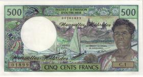 Neue Hebriden / New Hebrides  P.19b 500 Francs (1979) (1) 