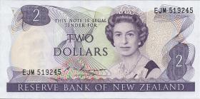 Neuseeland / New Zealand P.170c 2 Dollars (1989-92) (1) 