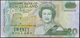 Neuseeland / New Zealand P.179 20 Dollars (1992) blaue Rückseite (1) 