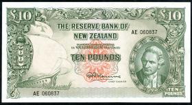Neuseeland / New Zealand P.161d 10 Pounds (1960-67) (2+) 