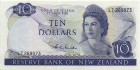 Neuseeland / New Zealand P.166b 10 Dollars (1968-75) (1) 