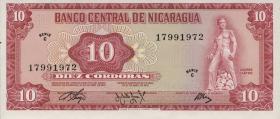 Nicaragua P.123 10 Cordobas 1972 (1) 