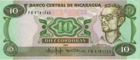 Nicaragua P.151 10 Cordobas 1985 (1) 