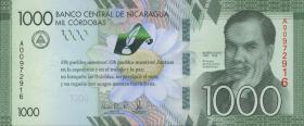 Nicaragua P.216 1000 Cordobas 2016 (1) Gedenkbanknote 