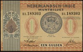 Ndl. Indien / Netherlands Indies P.108a 1 Gulden 1940 (1/1-) 