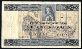 Niederlande / Netherlands P.052 500 Gulden 1.12.1930 (3/4) 