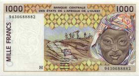 West-Afr.Staaten/West African States P.611Hd 1000 Francs 1994  (1) 
