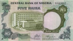 Nigeria P.16a 5 Naira (1973) (3+) 