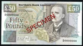 Nordirland / Northern Ireland P.196s 50 Pounds 1990 Specimen (1) 