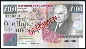 Nordirland / Northern Ireland P.197s 100 Pounds 1990 Specimen (1) 