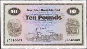 Nordirland / Northern Ireland P.189e 10 Pounds 1987 (1/1-) 