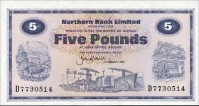 Nordirland / Northern Ireland P.188e 5 Pounds 1986 (1) 