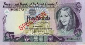 Nordirland / Northern Ireland P.248s 5 Pounds 1977 Specimen (1) * Serie 