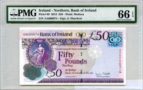 Nordirland / Northern Ireland P.089 50 Pounds 2013 (1) PMG 66 