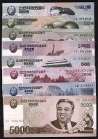 Nordkorea / North Korea P.58-66 500 - 5000 Won 2002 (2009) Satz 9 Werte (1) 