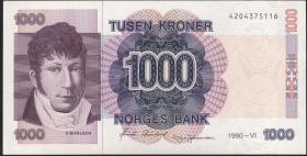 Norwegen / Norway P.45a 1000 Kronen 1990 (1) 