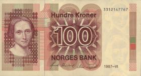 Norwegen / Norway P.43c 100 Kronen 1987 (1) 