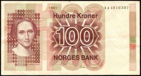 Norwegen / Norway P.41c 100 Kronen 1981-1982 (3) 