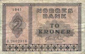Norwegen / Norway P.16a 2 Kronen 1941 (3) 