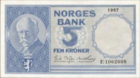Norwegen / Norway P.30d 5 Kronen 1957 (1) 