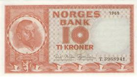 Norwegen / Norway P.31d 10 Kronen 1969 (1) 