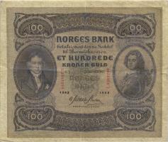 Norwegen / Norway P.10c 100 Kronen 1943 (3) 