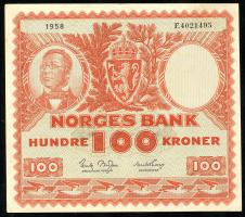 Norwegen / Norway P.33b 100 Kronen 1957 (2) 