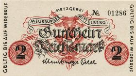 Notgeld Mittelberg ( Klein-Walsertal ) 2 + 5 Reichsmark (1945) (1) 