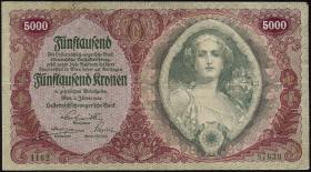 Österreich / Austria P.079 5000 Kronen 1922 (3+) 